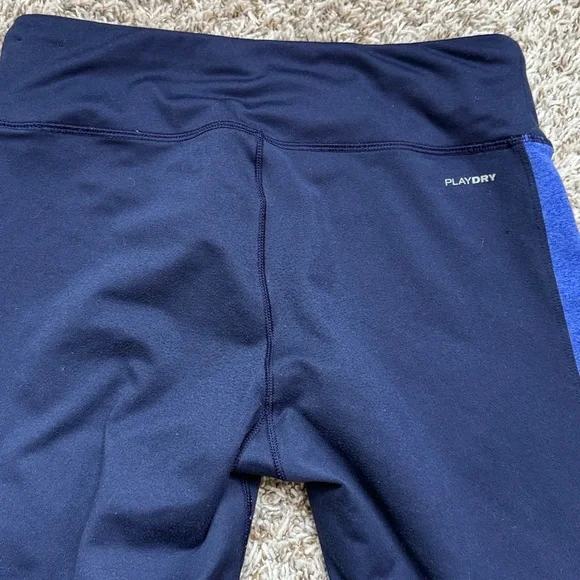 Reebok 7/8 Legging Mid Waist Stripped Blue size medium - Picture 7 of 11